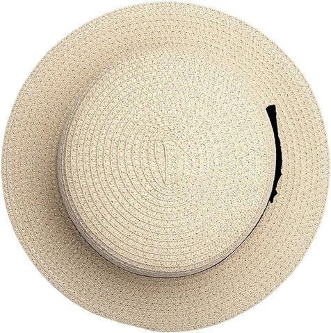 Bowknot Straw Hat Summer Fedoras Boater Sun Hat