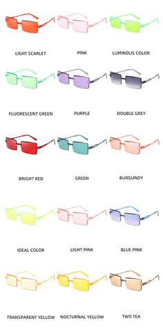 Frameless Square Sunglasses