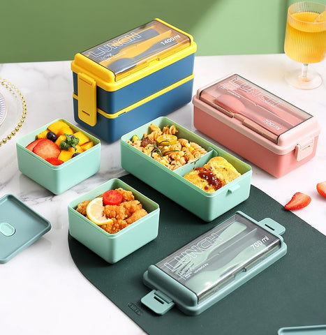 Microwavable Bento Lunch Container with Compartments