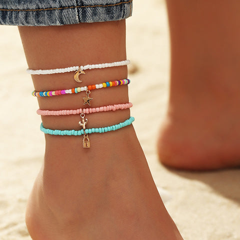 Beaded Layered Anklet