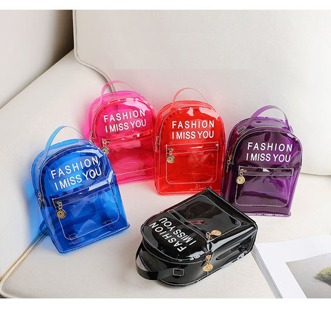 Mini Jelly Transparent Fashion Backpack