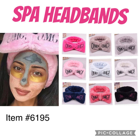 Spa Headbands - OMG 12 Pcs (Assorted Colors)