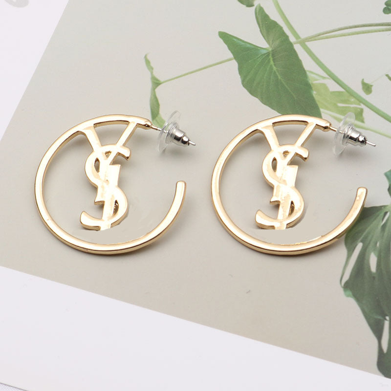 YSL Hoop Earrings – SaSaCoTnT - Main Image