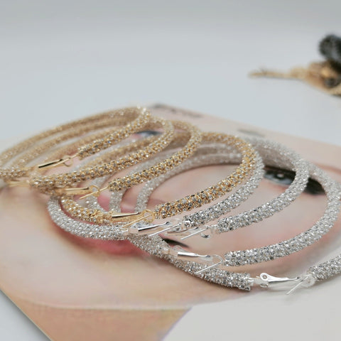Diamond Hoop Earrings