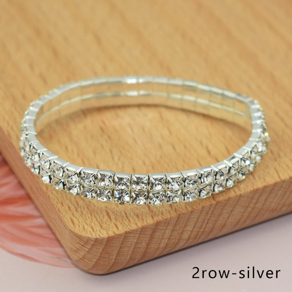Diamante Multi-Layer Stretch Bracelet