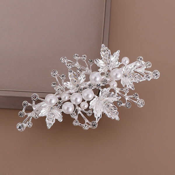 Pearl and Rhinestone Bridal Hair Clips