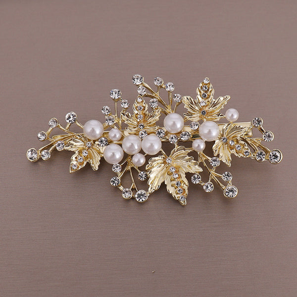 Pearl and Rhinestone Bridal Hair Clips