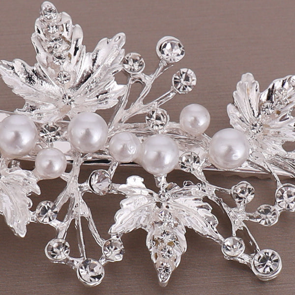Pearl and Rhinestone Bridal Hair Clips