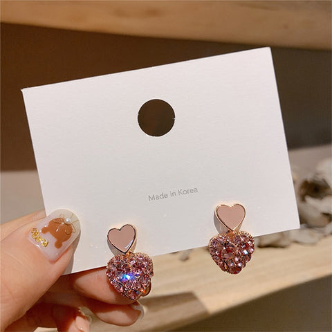 Pink Heart Earring