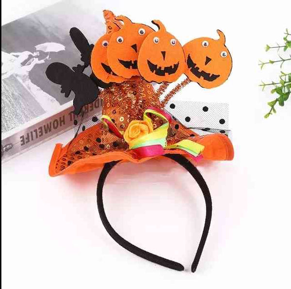 Halloween Pumpkin Witch Hat Bandoos