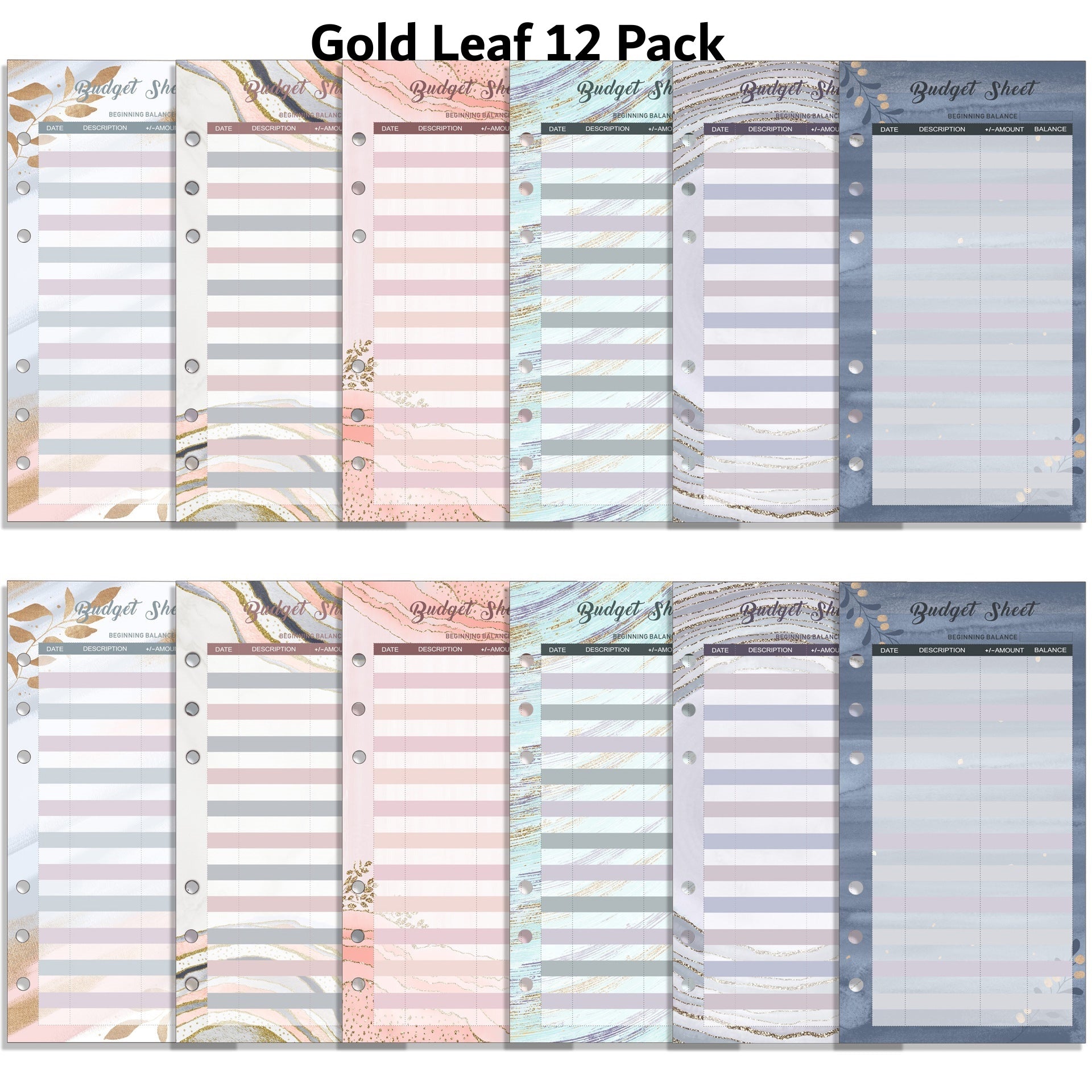 A6 Budget Planner Binder Pages