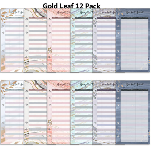 A6 Budget Planner Binder Pages