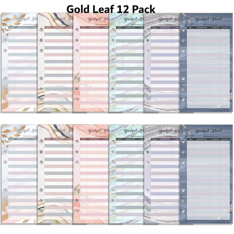 A6 Budget Planner Binder Pages