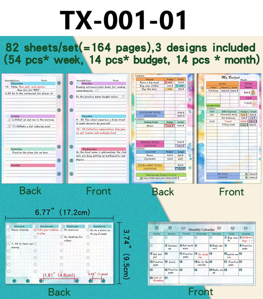 A6 Budget Planner Binder Pages
