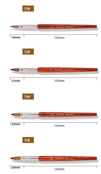 Mink Hair Kolinsky Nail Art Brushes