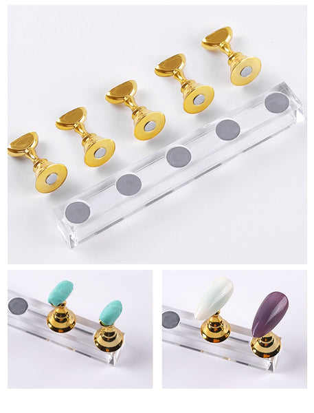 Nail Practice Stand Base Display Holder Nail Art Showing Shelf Manicure Tool