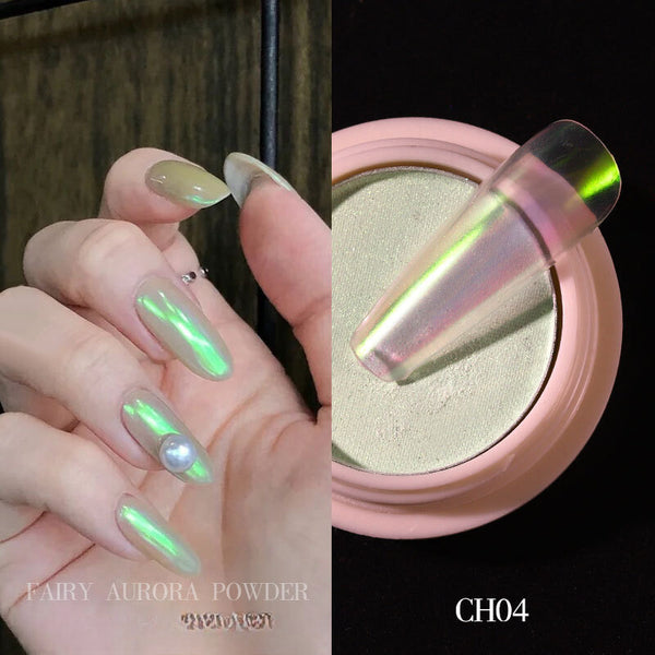 Transparent Nude Aurora Nail Art Powder