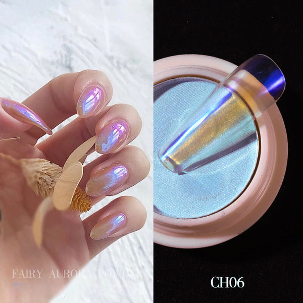 Transparent Nude Aurora Nail Art Powder