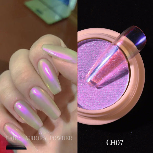 Transparent Nude Aurora Nail Art Powder
