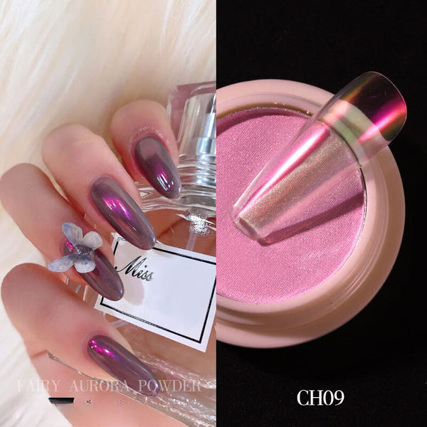 Transparent Nude Aurora Nail Art Powder