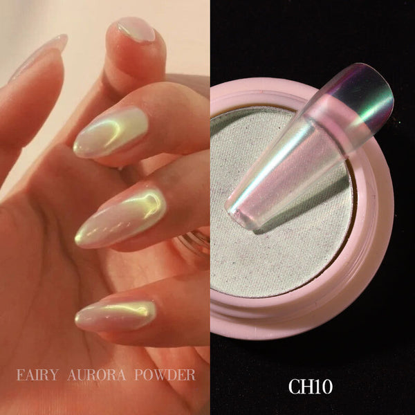 Transparent Nude Aurora Nail Art Powder