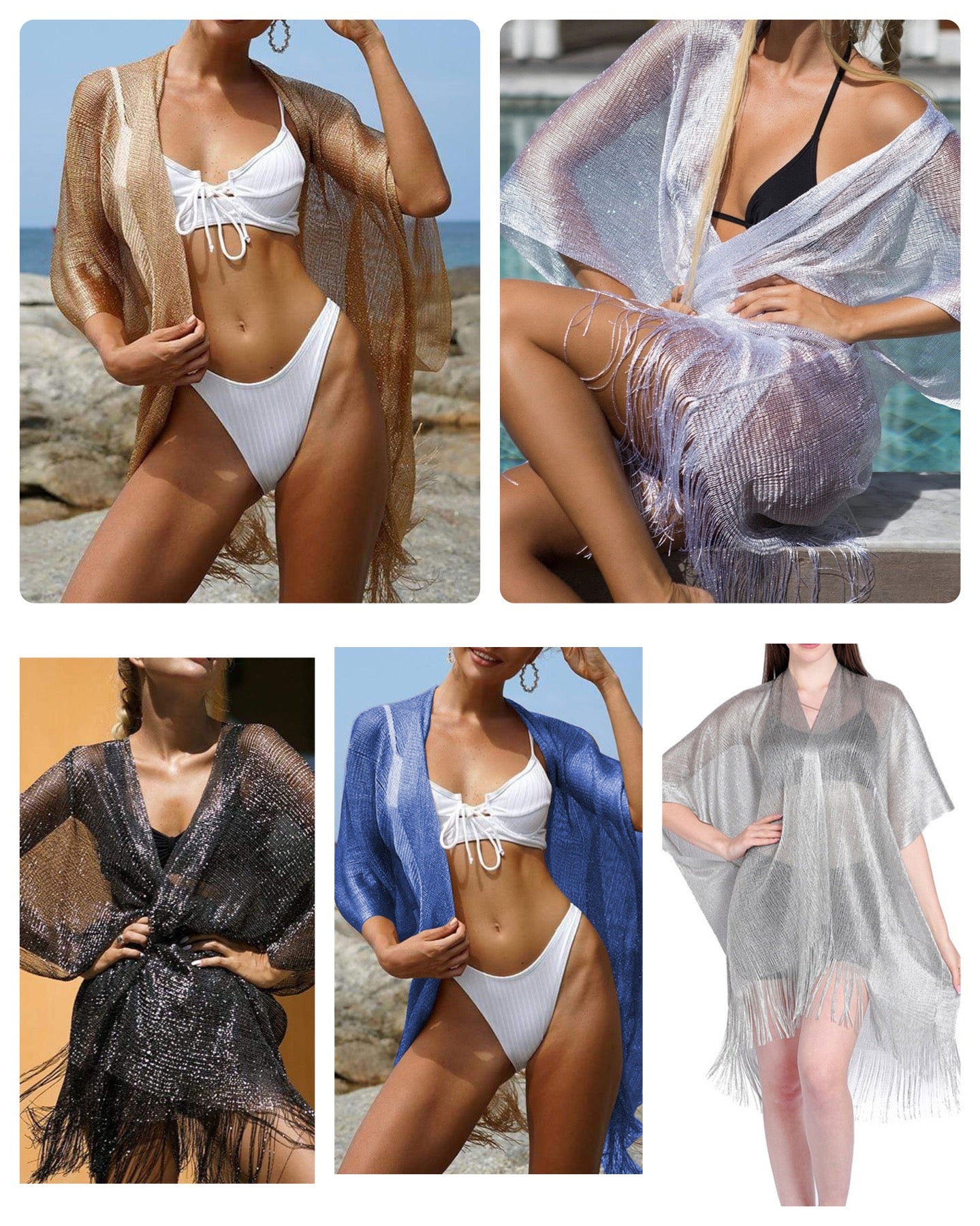 Metallic Beach Shawl