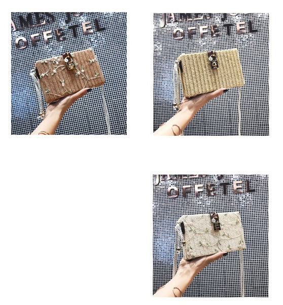 Square Straw Box Bag