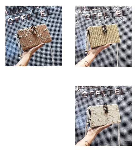 Square Straw Box Bag
