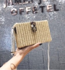 Square Straw Box Bag