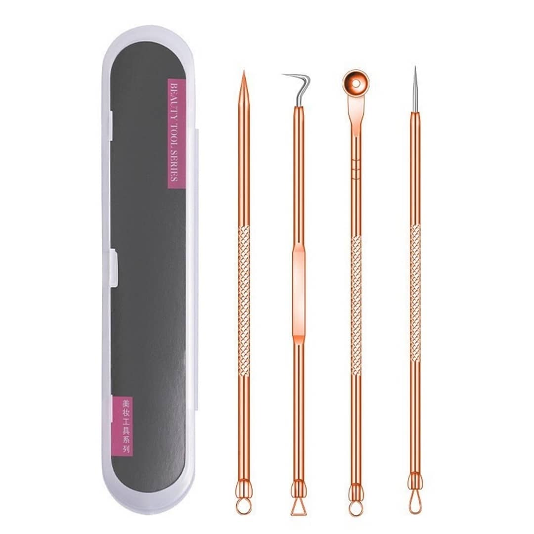 Stainless Steel Acne Extractor 4-Piece Kit – SaSaCoTnT