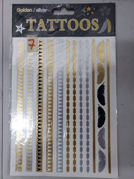 Golden/Silver Temporary Tattoo