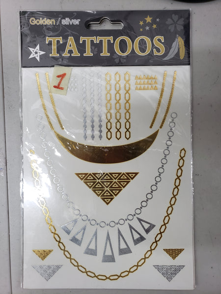 Golden/Silver Temporary Tattoo