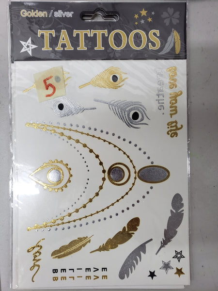 Golden/Silver Temporary Tattoo