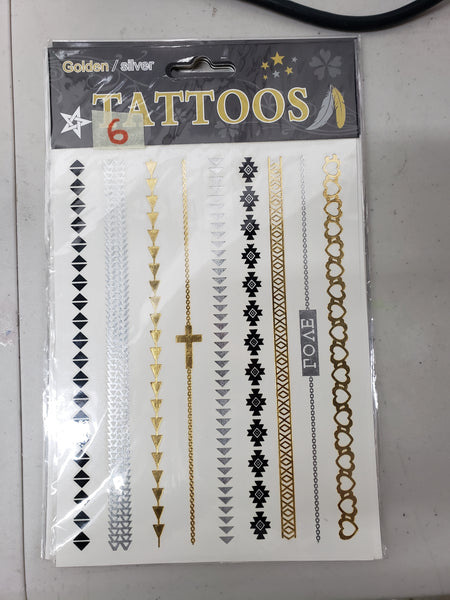 Golden/Silver Temporary Tattoo