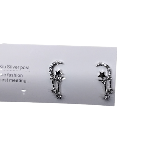 Moon Star Stud Earring