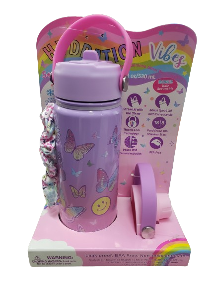 Hydration Vibes - Insulated Stainless Steel Water Bottle