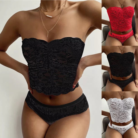 Free Size 2pcs Lace Pajamas