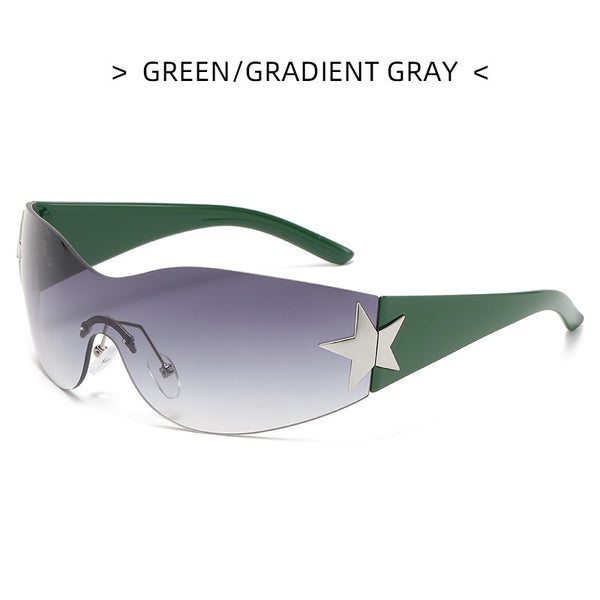 Frameless 1 Piece Star Sunglasses