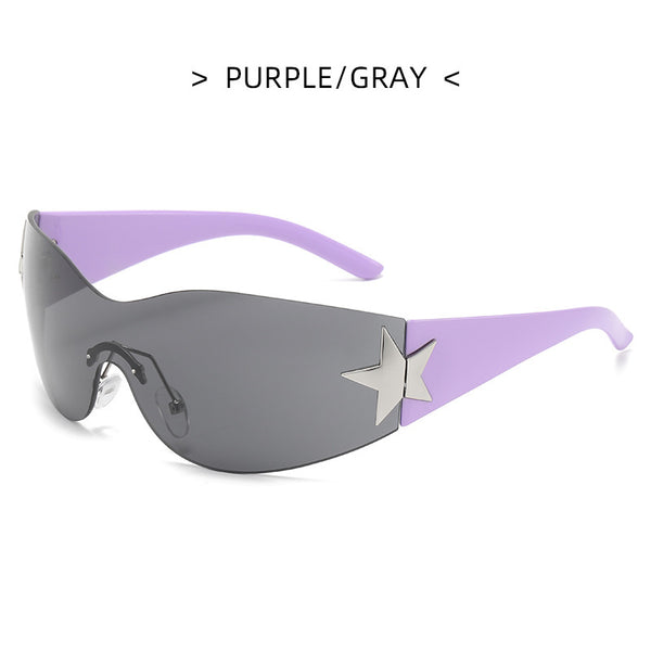 Frameless 1 Piece Star Sunglasses