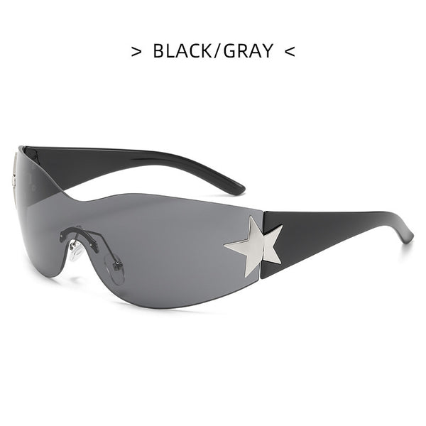 Frameless 1 Piece Star Sunglasses