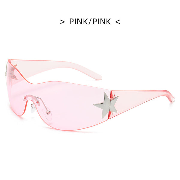 Frameless 1 Piece Star Sunglasses