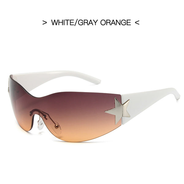 Frameless 1 Piece Star Sunglasses