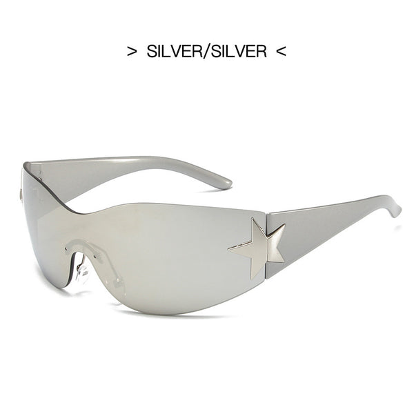 Frameless 1 Piece Star Sunglasses