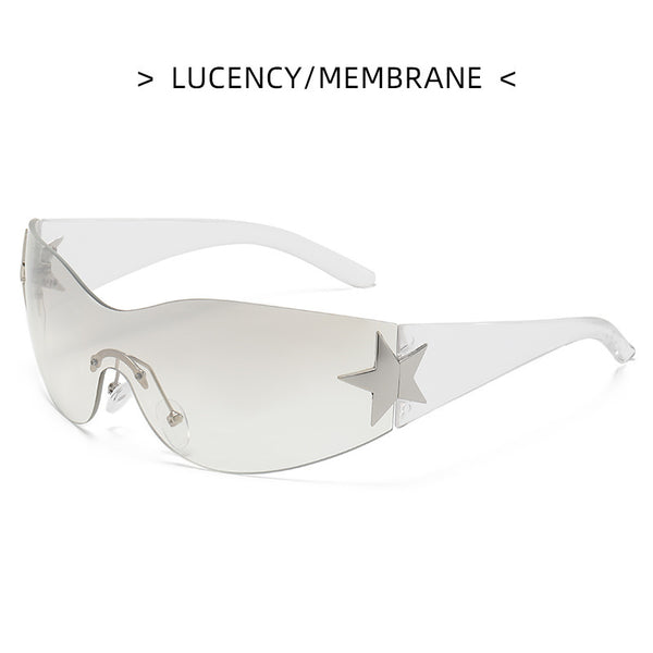 Frameless 1 Piece Star Sunglasses