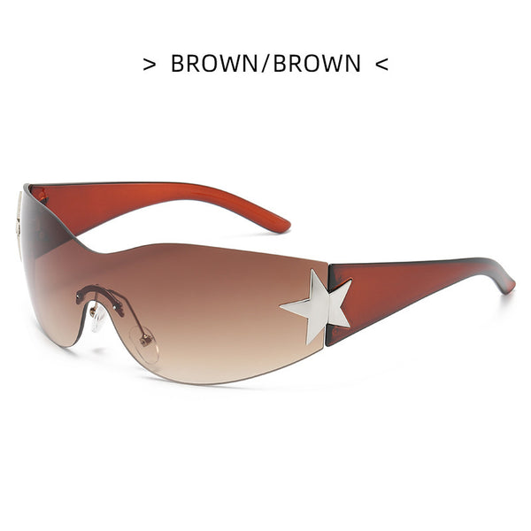 Frameless 1 Piece Star Sunglasses
