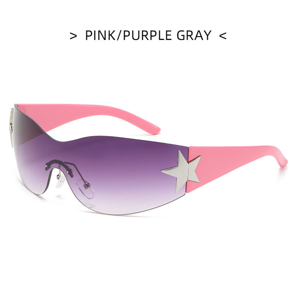 Frameless 1 Piece Star Sunglasses