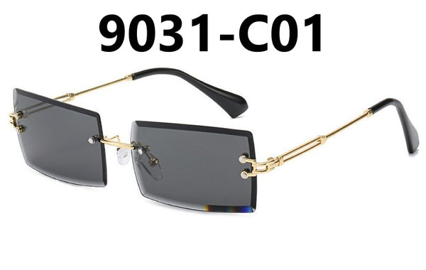 Frameless Rectangular Sunglasses