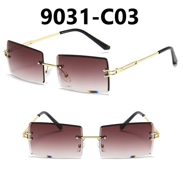 Frameless Rectangular Sunglasses