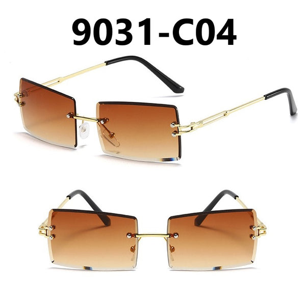 Frameless Rectangular Sunglasses