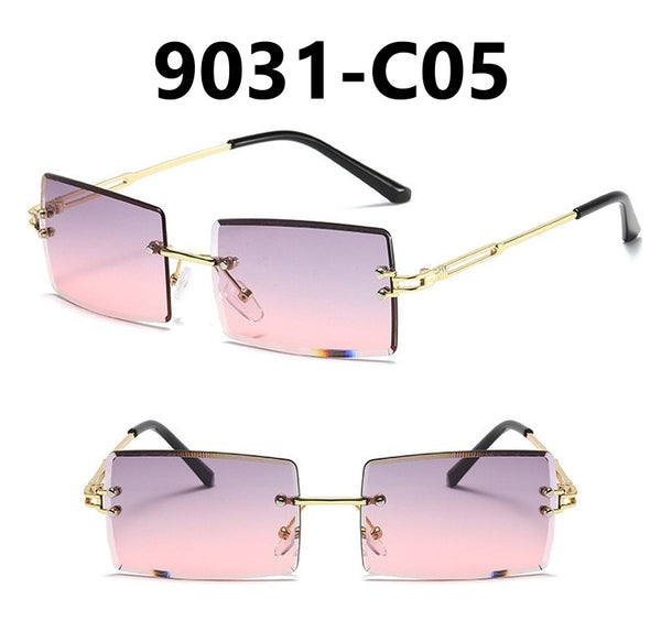 Frameless Rectangular Sunglasses